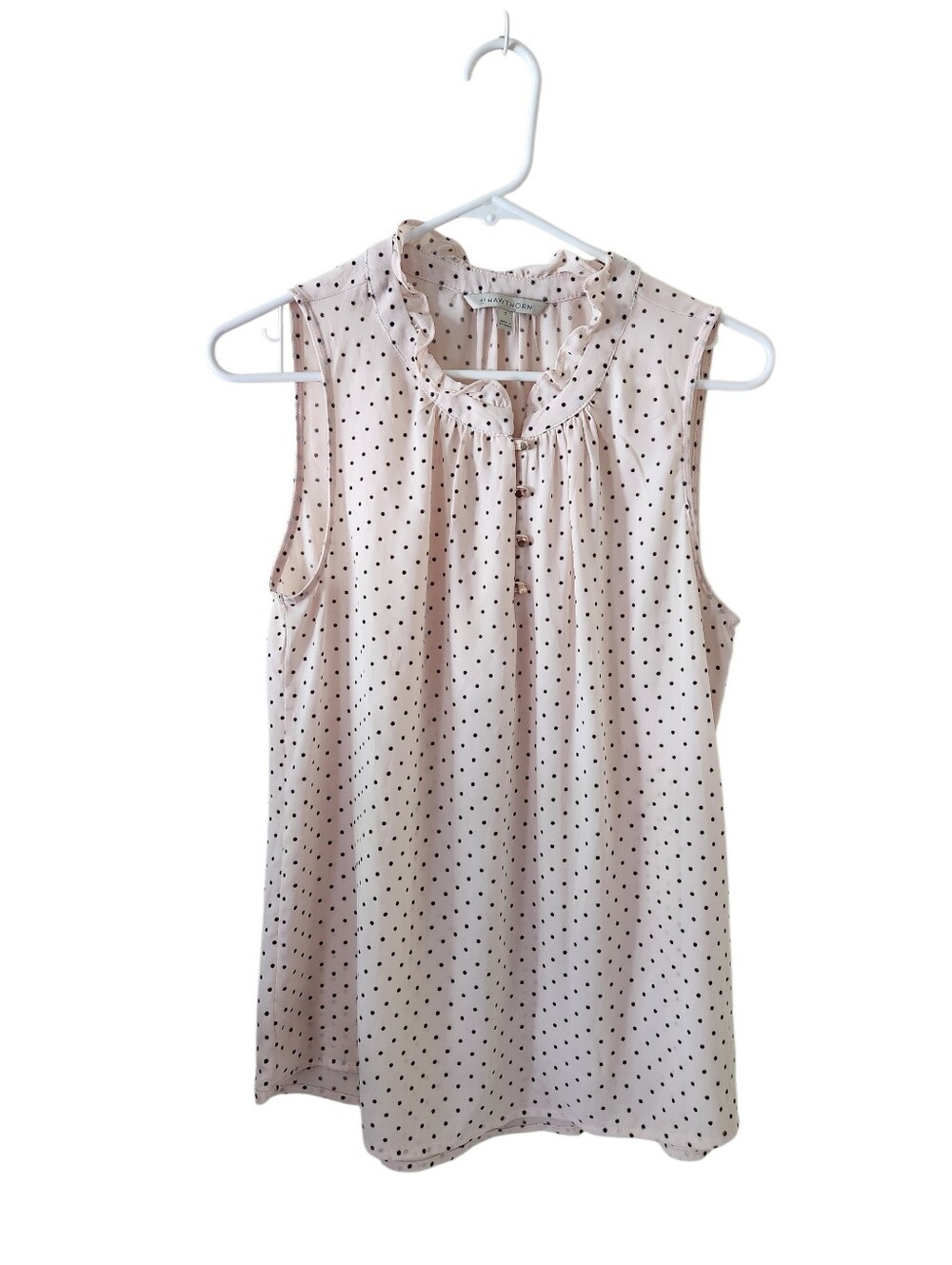 41 Hawthorn Prinsloo Polka Dot Ruffled Sleeveless Top